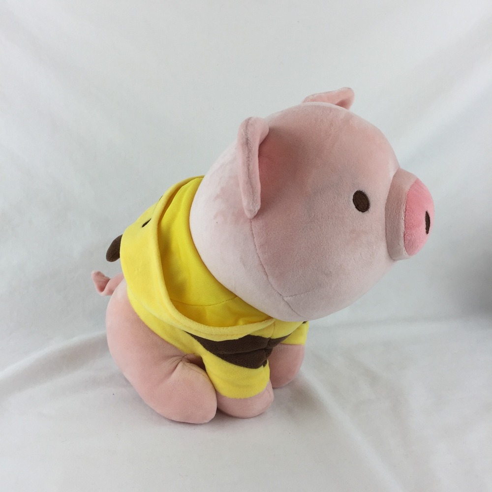 Miniso Sitting Piglet Kawaii Cute Pig Bumble Bee Costume 12" Plush Stuffed Toy - Picture 6 of 9